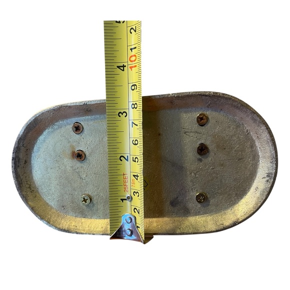 Vintage Brass Swan Double Candlestick Holder Patina MCM Shelf Decor Taiwan 5.5" - Picture 5 of 9